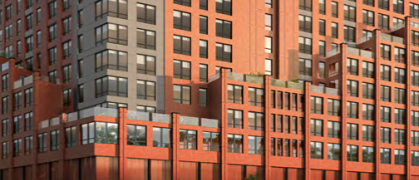 a rendering of the new forest hills affordable development